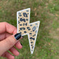 Leopard Print Lightning Bolt Sticker
